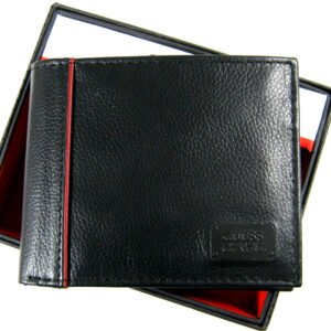 GUESS MENS WALLET BIFOLD GENUINE LEATHER BLACK NWT 193671350694
