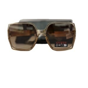 GUESS GO00031 45F – RIMLESS RECTANGULAR SUNGLASSES / CLEAR FRAME / SMOKE LENS / 62MM + ESTUCHE GRATIS