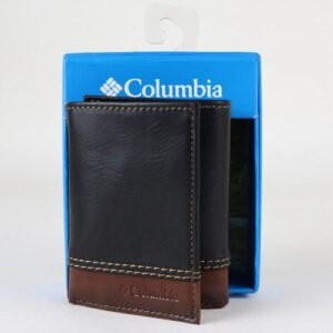 BILLETERA COLUMBIA MEN'S TRIFOLD LEATHER BLACK/BROWN 31CP110038