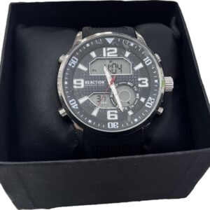 KENNETH COLE REACTION MEN'S ANALOG DIGITAL WATCH WITH SILICONE STRAP KRWGP21879