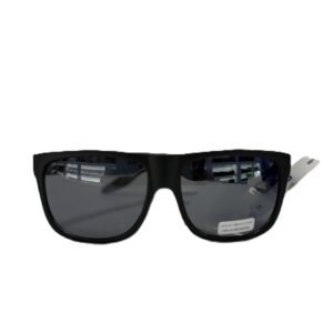 TOMMY HILFIGER TANNER MP OM302 SQUARE SUNGLASSES MATTE BLACK SILVER MIRROR 57MM