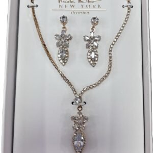 SET CADENA + ARETES DORADOS