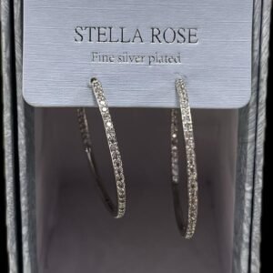 ARGOLLAS BAÑADAS EN PLATA FINA STELLA ROSE