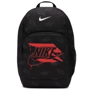 NIKE MOCHILA CON ESTAMPADO GRAFICO NEGRO/ROJO