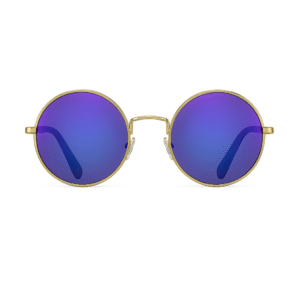 GAFAS DE SOL CON LENTE REDONDO AZUL