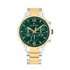 TOMMY HILFIGER TH 2229 – RELOJ DE HOMBRE, BICOLOR CON ESFERA VERDE