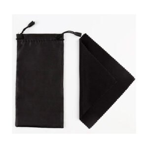 FUNDA PROTECTORA CON PAÑO ESPECIALIZADO DE MICROFIBRAS PARA LIMPIEZA DE GAFAS Y ESPEJUELOS